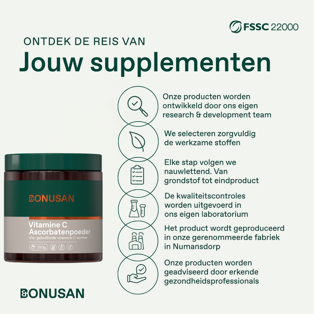 Bonusan Vitamine C ascorbatenpoeder 250 gram