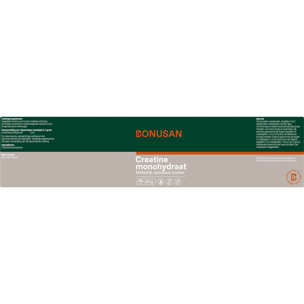 Bonusan Creatine monohydraat poeder 350 gram