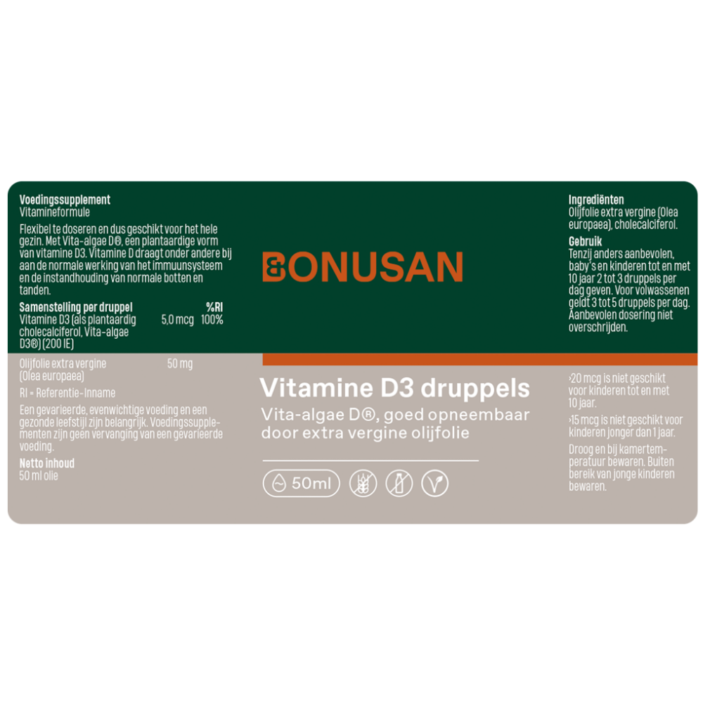 Bonusan Vitamine D3 druppels 50 ml