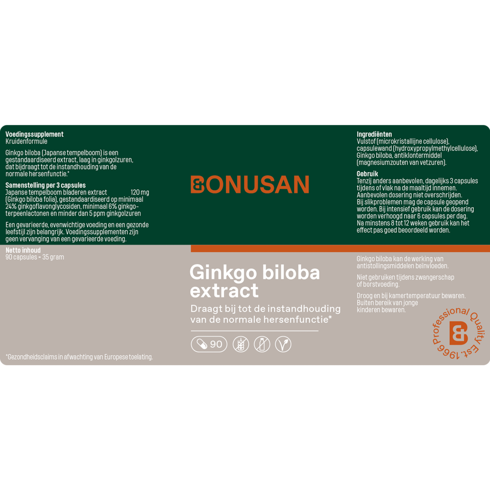 Bonusan Ginkgo biloba extract 90 vcaps