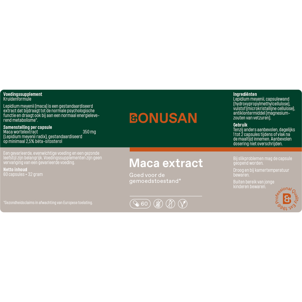 Bonusan Maca extract 60 vcaps