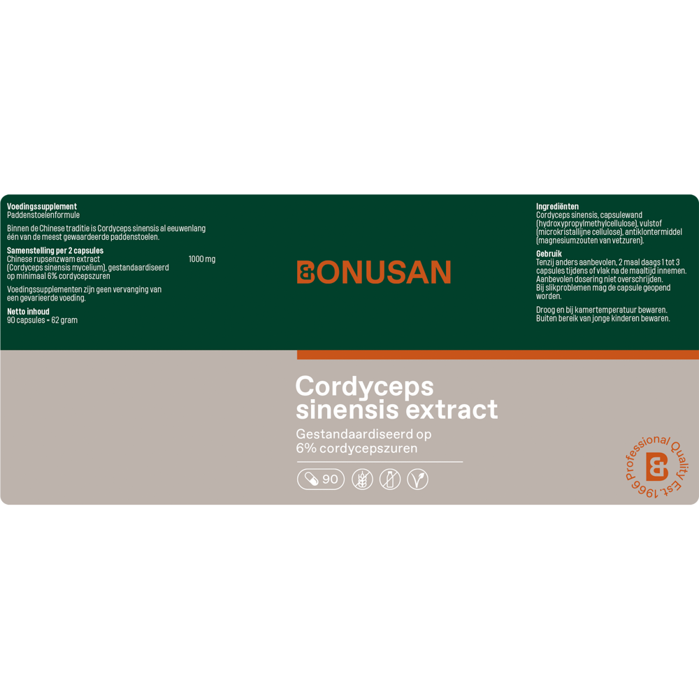 Bonusan Cordyceps sinensis extract 90 capsules