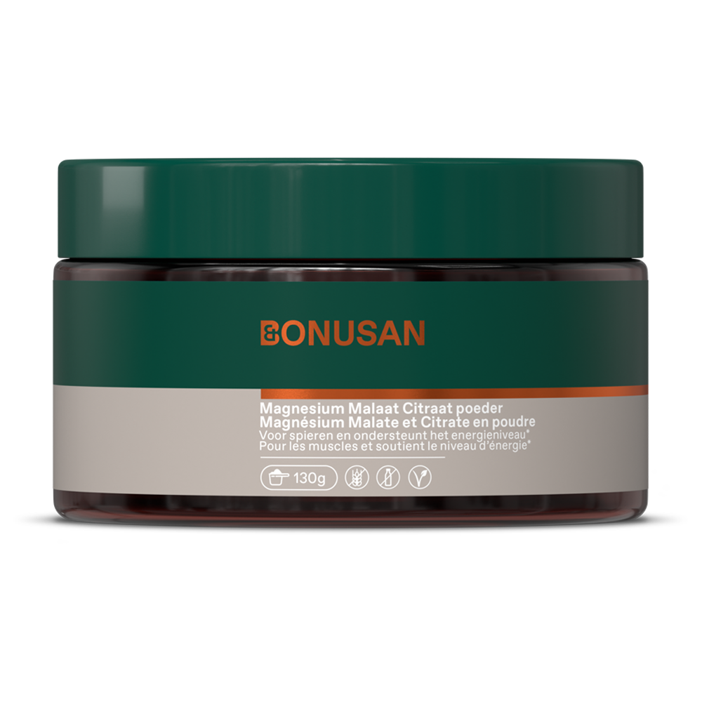 Bonusan Magnesium Malaat Citraat Poeder BE 130 gr
