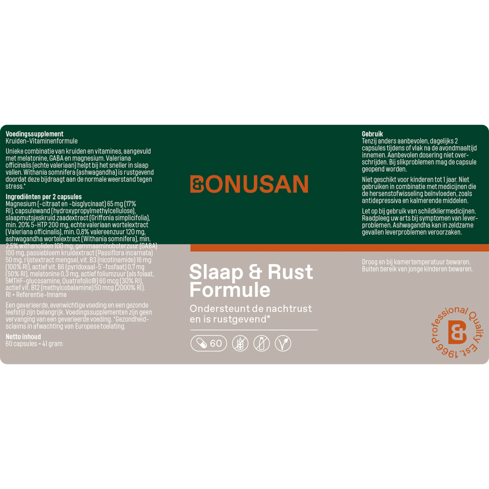 Bonusan Slaap & Rust Formule 60 capsules