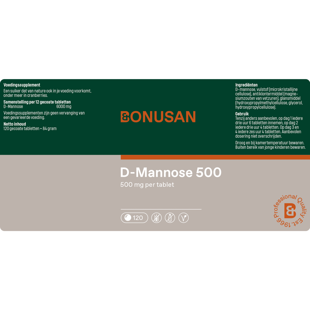 Bonusan D-Mannose 500 120 tabletten