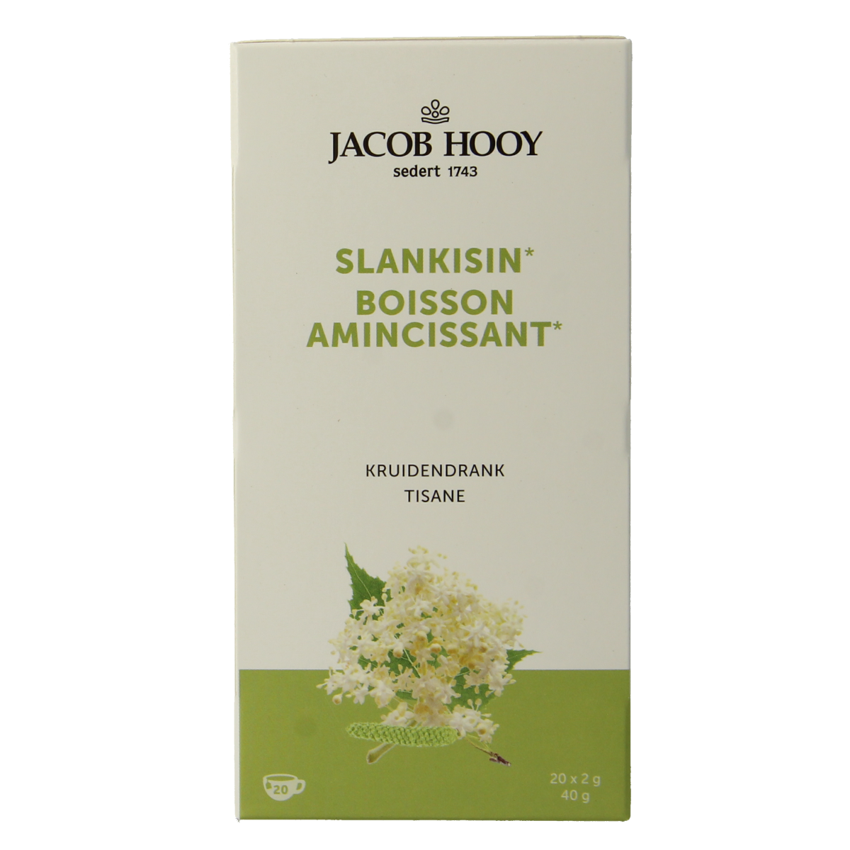 Jacob Hooy Slankisin/slankheidskruiden thee 20 zakjes