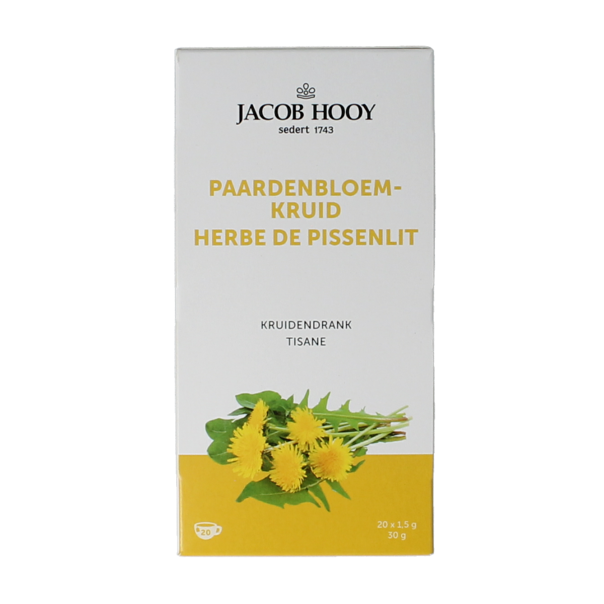 Jacob Hooy Kruidendrank paardenbloem 20 zakjes