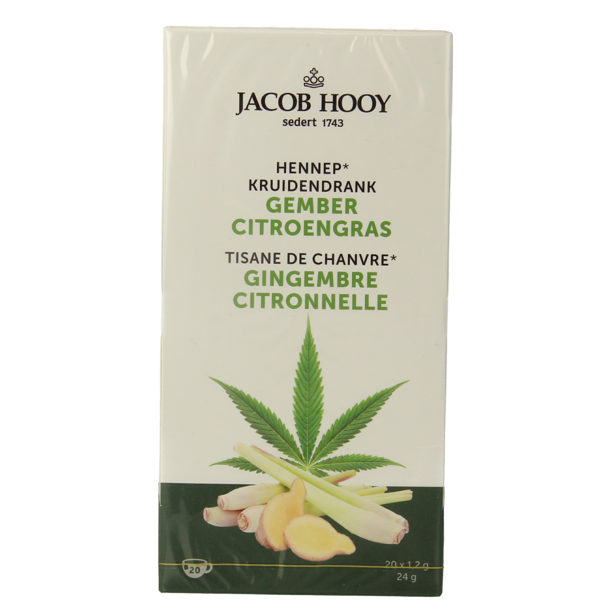 Jacob Hooy Hennep gember citroengras 12 stuks