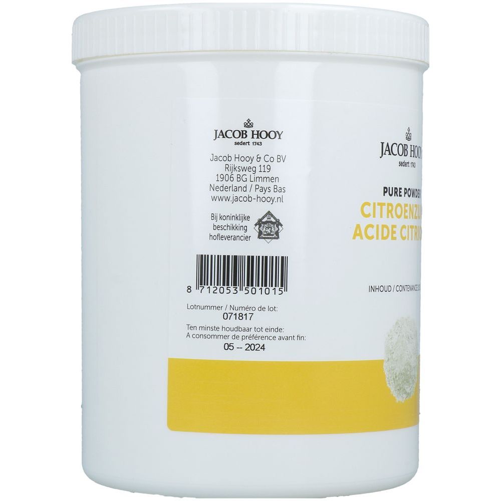 Jacob Hooy Citroenzuur pot