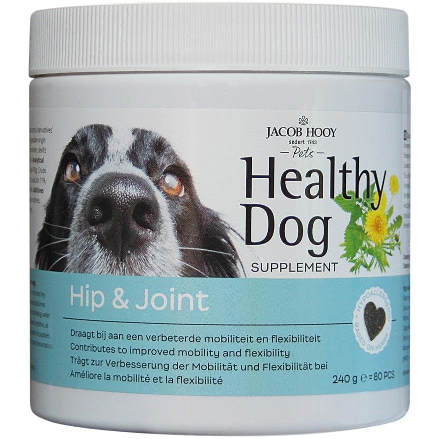 Jacob Hooy Pets Healthy dog hip & joint 80 stuks