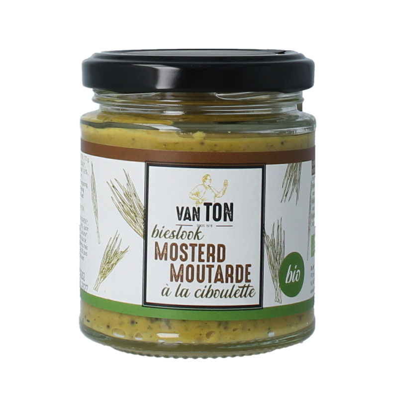 Van Ton Mosterd bieslook bio 170 gram
