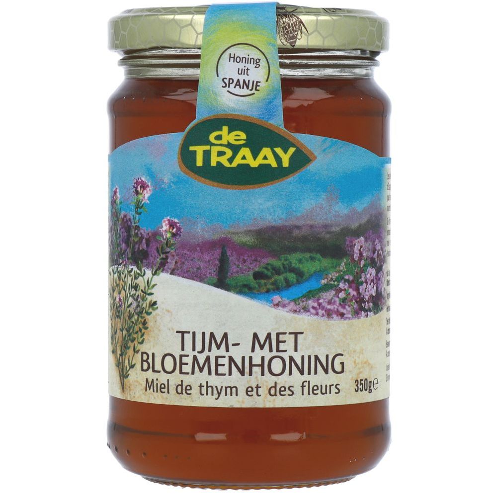 De Traay Tijm bloemen honing 350 gram