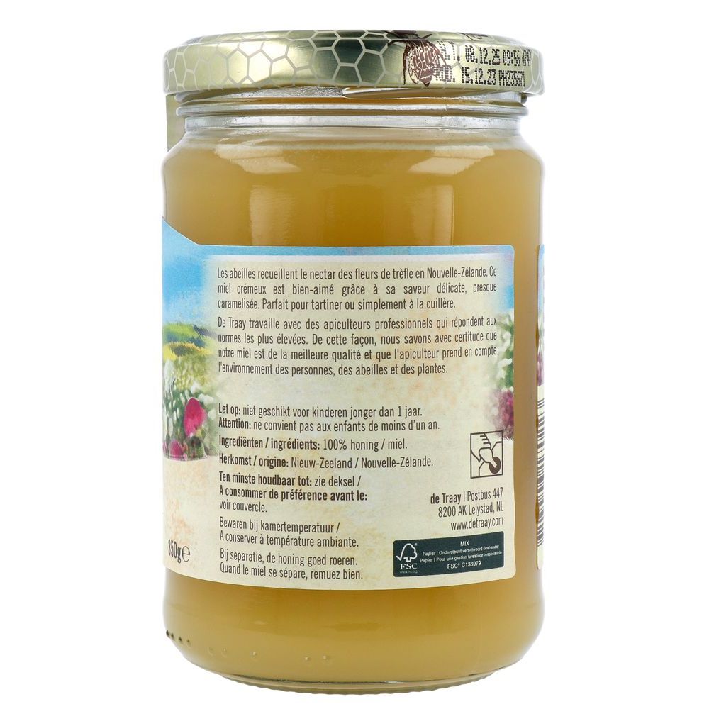 De Traay Klaverhoning creme 350 gram