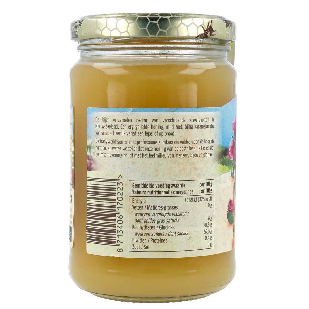 De Traay Klaverhoning creme 350 gram