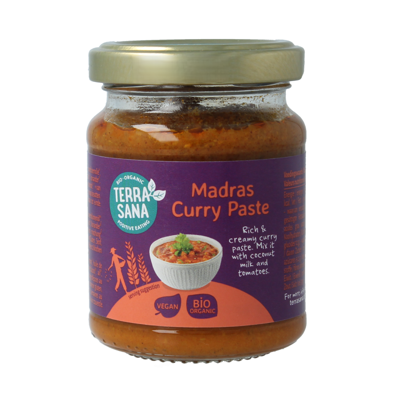 TerraSana Indiase madras currypasta 130 gram