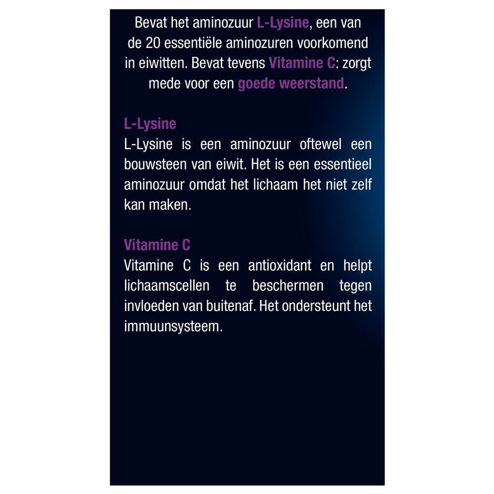 Lucovitaal L-lysine lipblaasje 60 tabletten