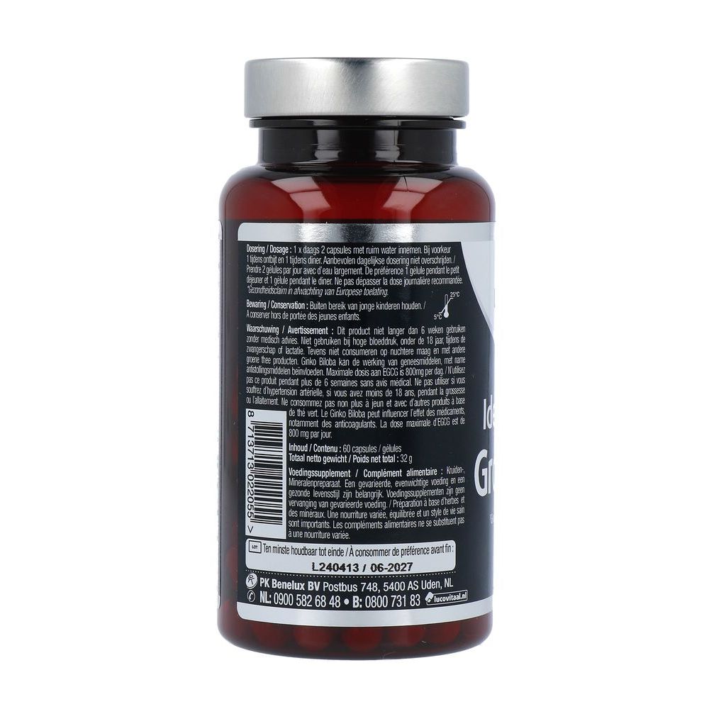 Lucovitaal Nu slank green tea 60 capsules