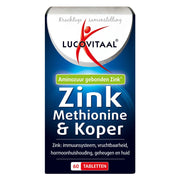 Lucovitaal Zink methionine & koper 60 tabletten