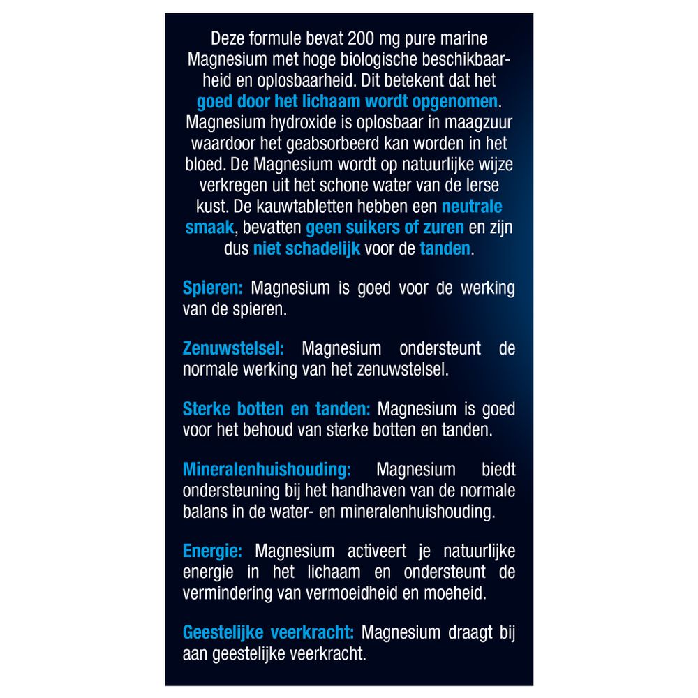 Lucovitaal Pure marine magnesium 30 kauwtabletten