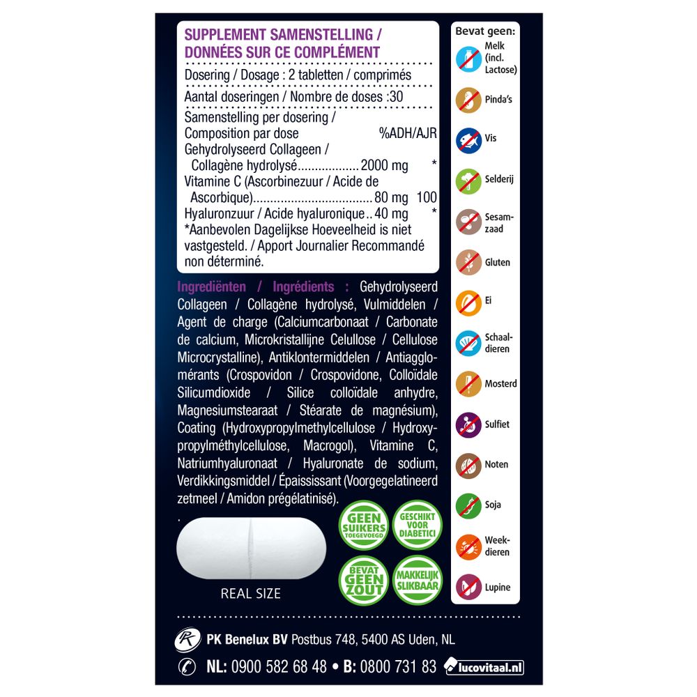 Lucovitaal Super collageen 2000 60 tabletten