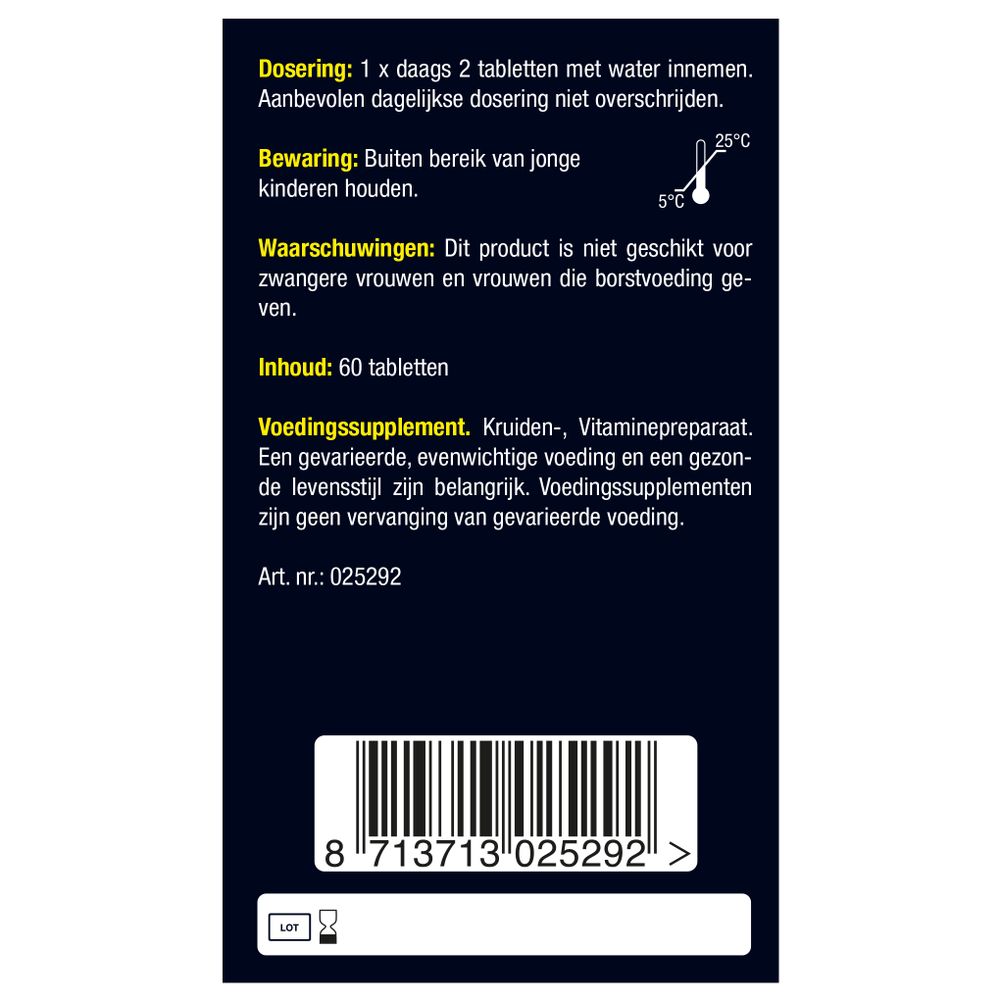 Lucovitaal D-mannose cranberry 60 tabletten