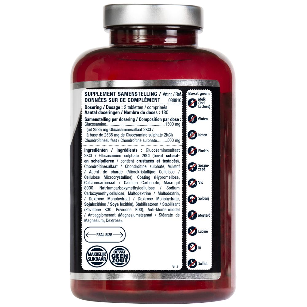 Lucovitaal Glucosamine/chondroitine pot 360 tabletten