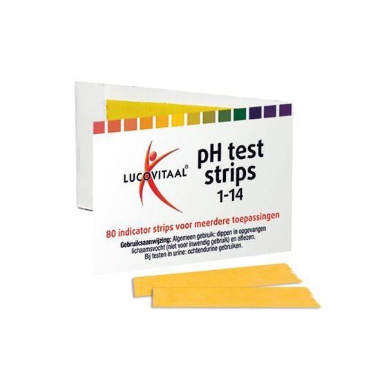 Lucovitaal Zuurbase ph test strips 80 stuks