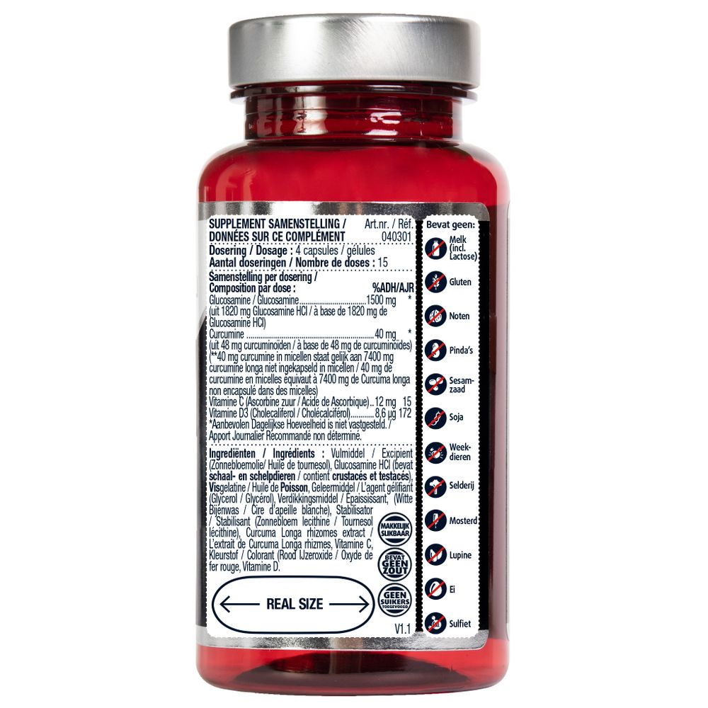 Lucovitaal Glucosamine & curcumine 1500/40 mg 60 capsules