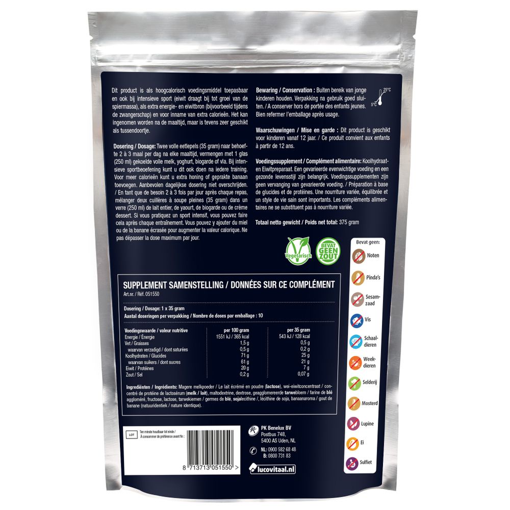 Lucovitaal Functional food gewichtstoename 375 gram