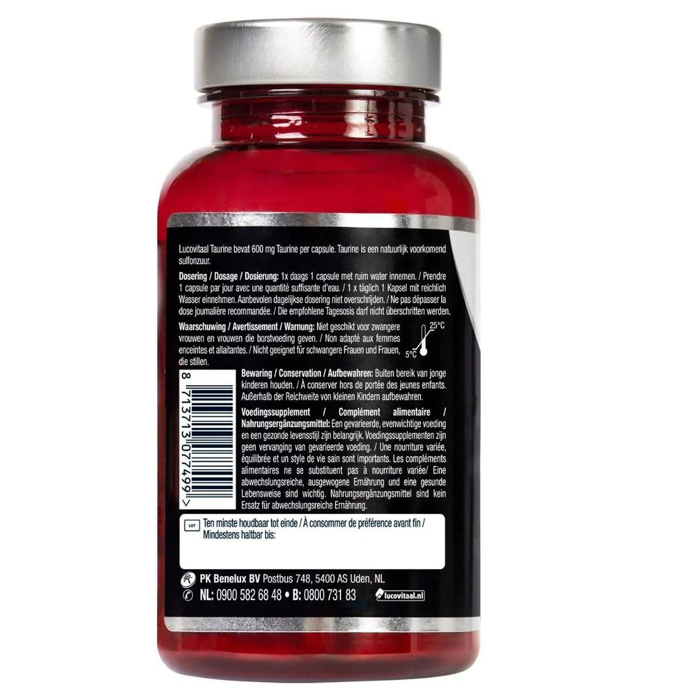 Lucovitaal Taurine Puur 600 mg 90 capsules
