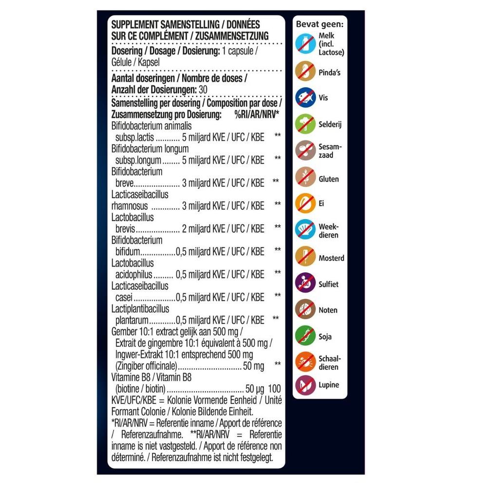 Lucovitaal Hersenen & darm support Bioticomel 30 capsules