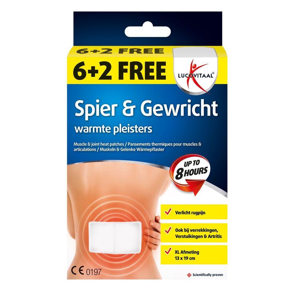 Lucovitaal Spier & gewricht warmte pleist 8 stuks