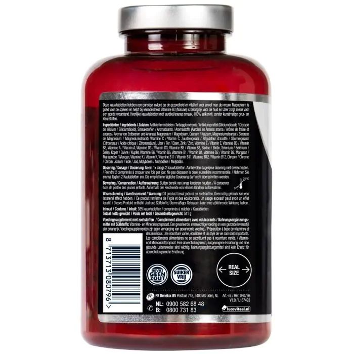 Lucovitaal Multi+ Kauwtablet Vitaminen & Mineralen 365 ktb 365 ktb
