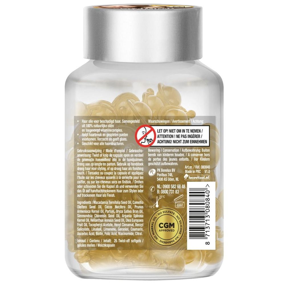 Lucovitaal Haar vitamine beschadigd haar 25 capsules