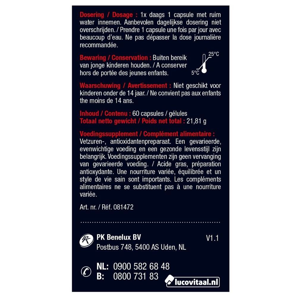 Lucovitaal Omega 3 Krill Olie 60 capsules