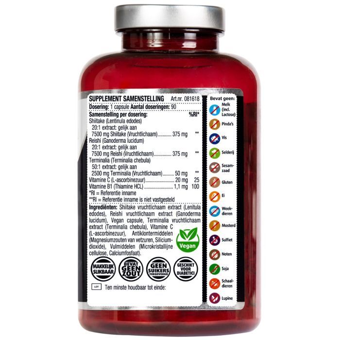 Lucovitaal shiitake & reishi 90 capsules