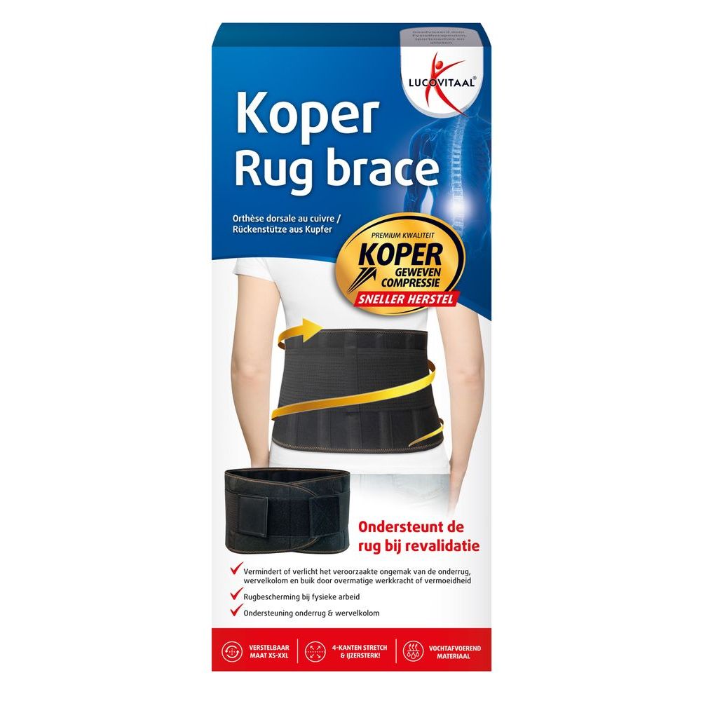 Lucovitaal Rug brace koper 1 stuks