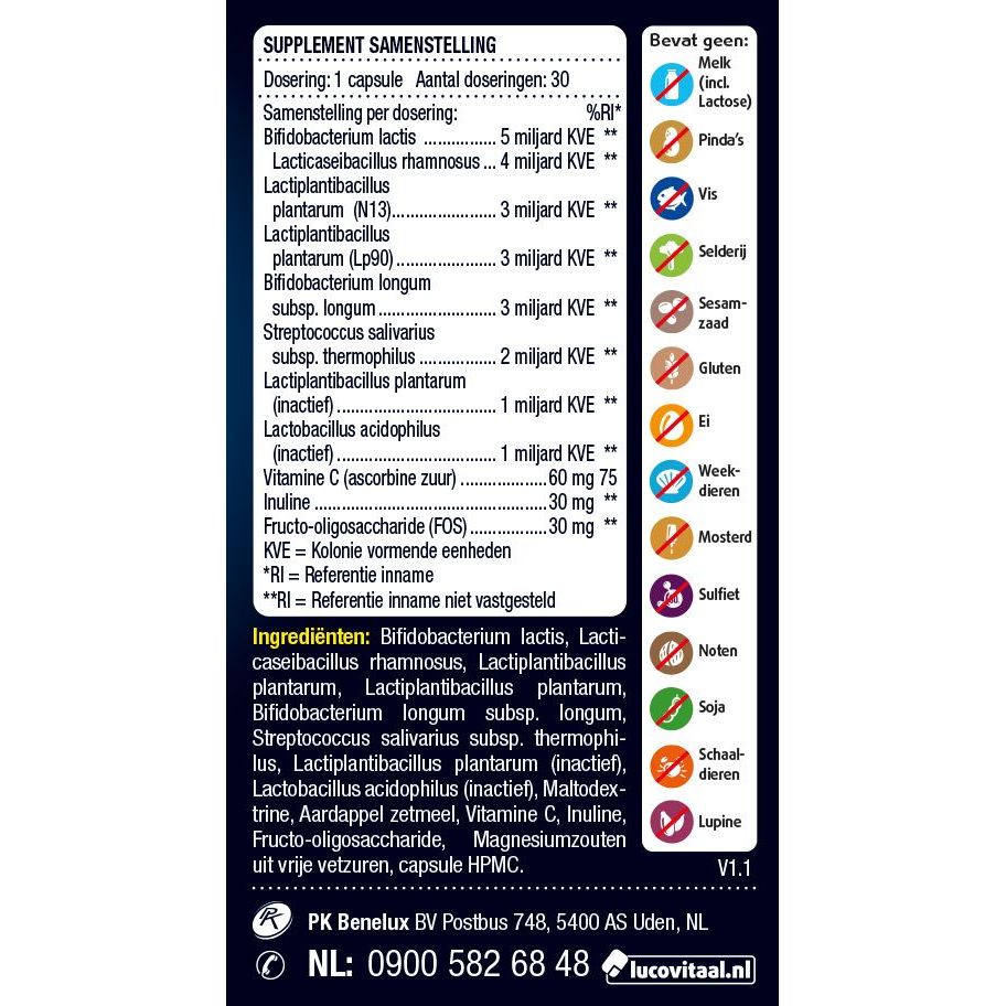 Lucovitaal Pre pro post biotica 30 capsules