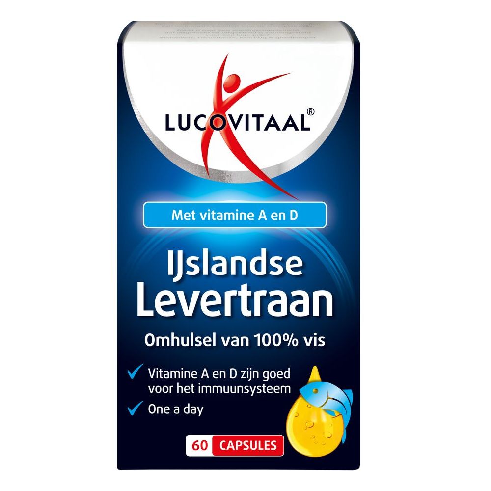 Lucovitaal Levertraan ijslands 60 capsules