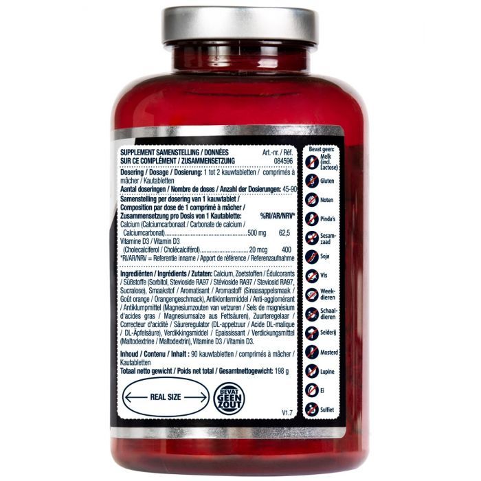 Lucovitaal Calcium 500 mg + D3 20 mcg 90 kauwtabletten