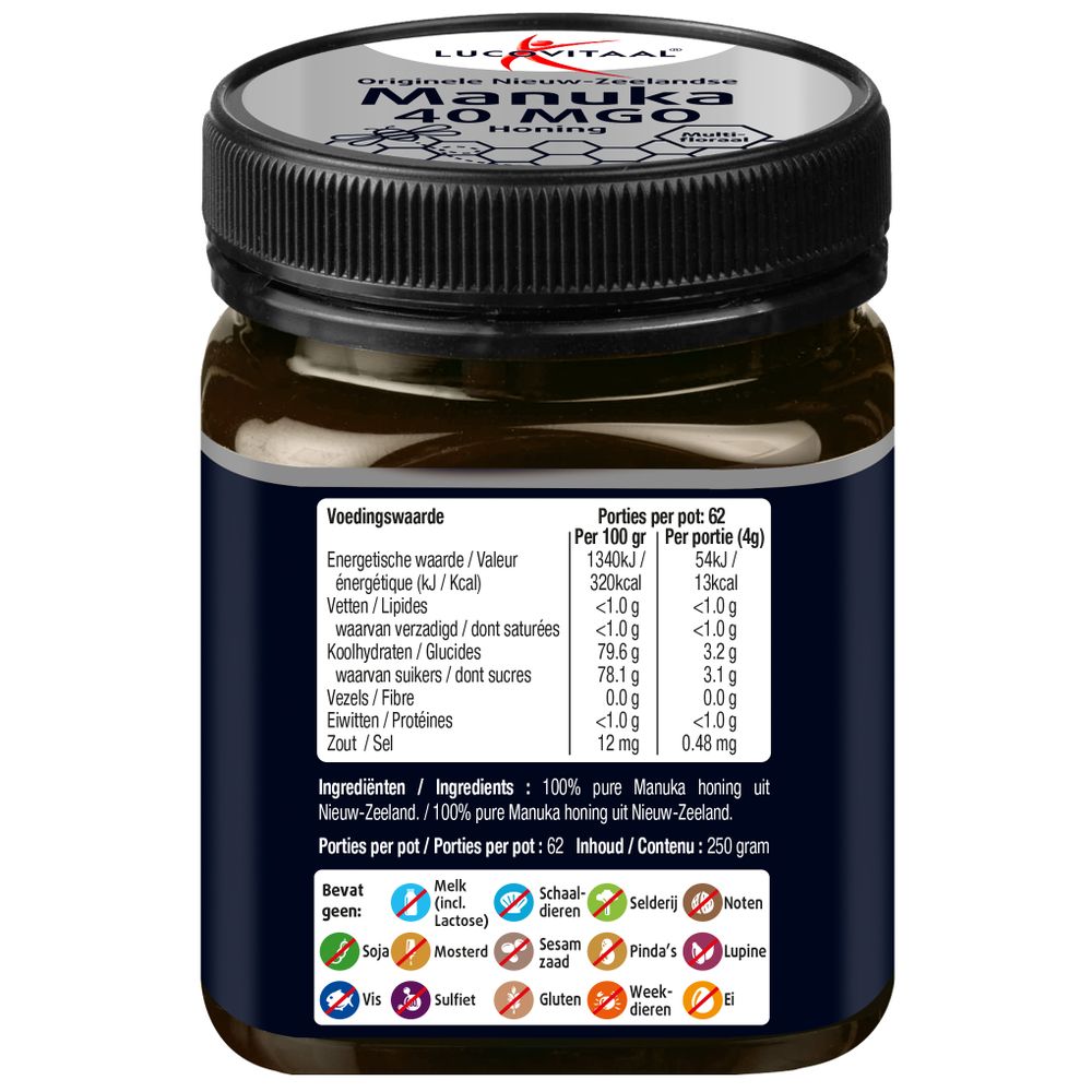 Lucovitaal Manuka honing 40 MGO 250 gram
