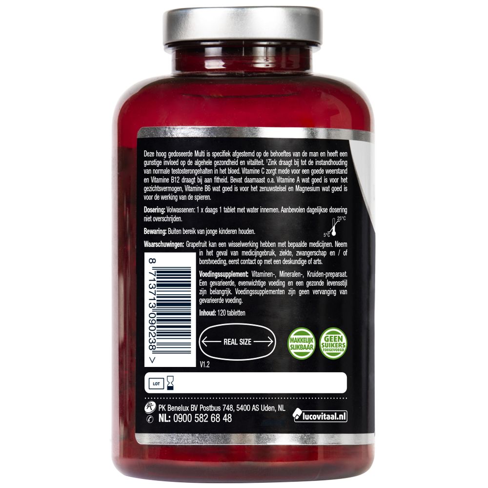 Lucovitaal Multi+ Compleet Man Tabletten 120 tabletten