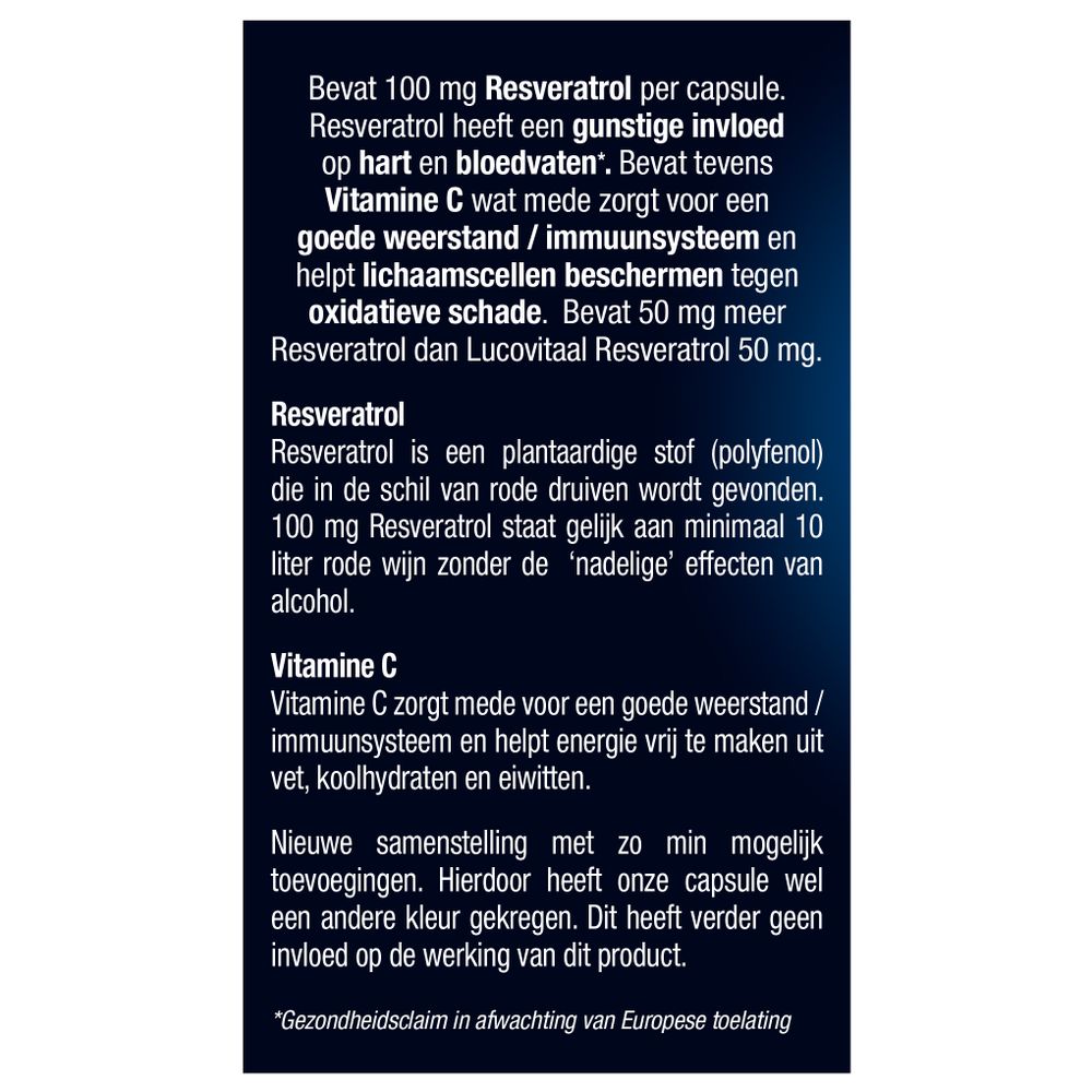 Lucovitaal Super resveratrol 30 vcaps