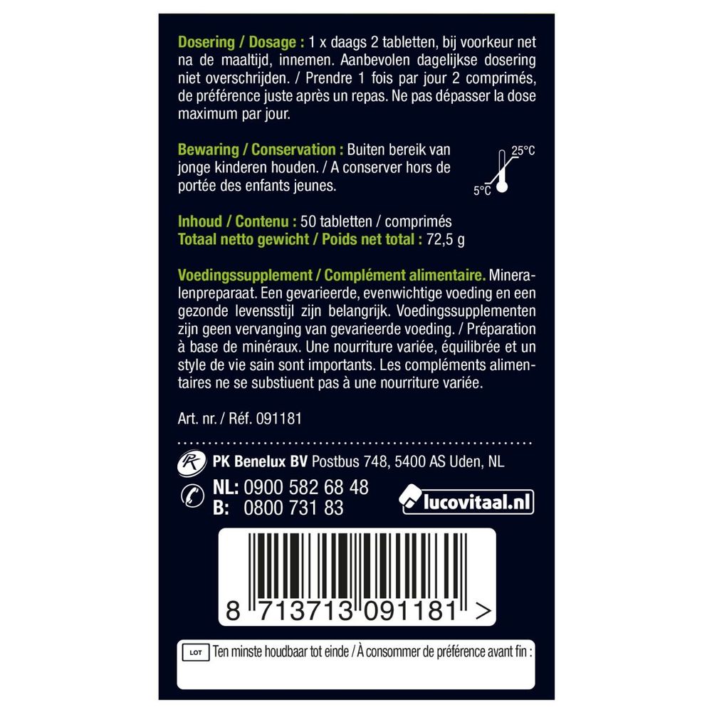 Lucovitaal Zuurbase 50 tabletten