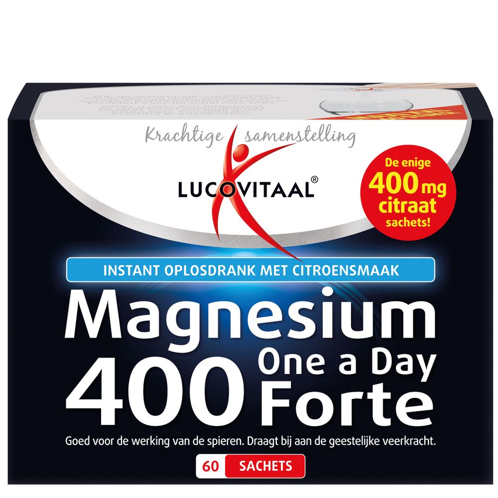 Lucovitaal Magnesium citraat poeder 400 mg 60 sachets