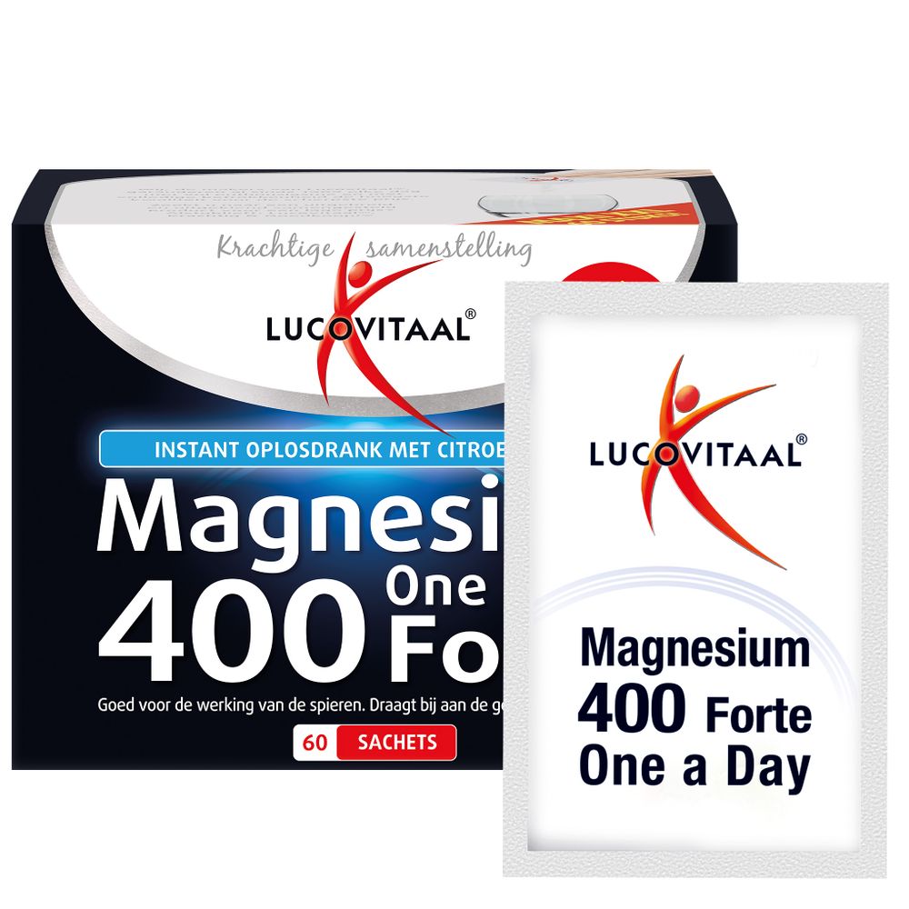 Lucovitaal Magnesium citraat poeder 400 mg 60 sachets
