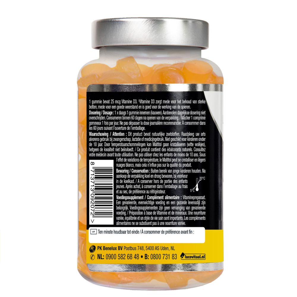 Lucovitaal Vitamine D3 60 gummies
