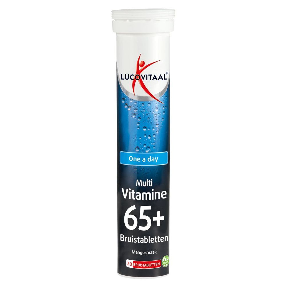 Lucovitaal Multi 65+ mangosmaak 20 bruistabletten