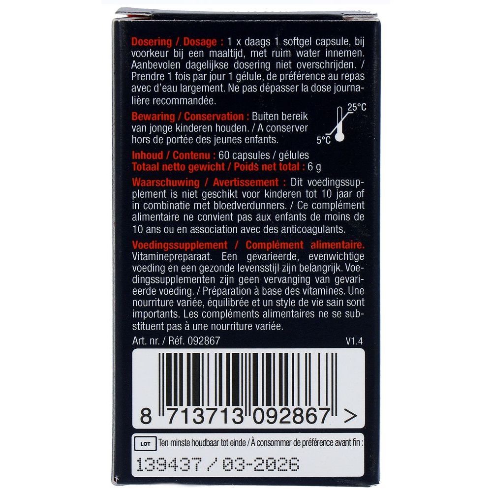 Lucovitaal Vitamine K2 75 mcg 60 capsules