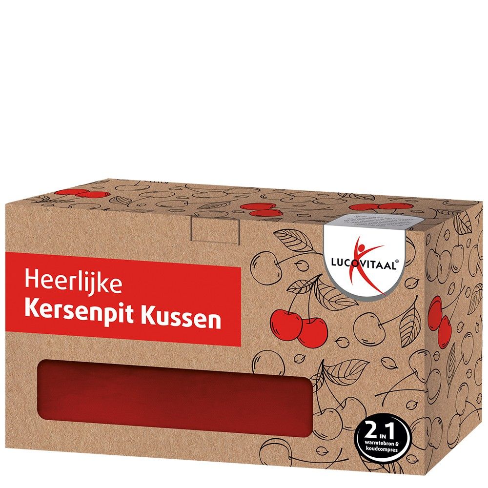 Lucovitaal Kersenpit kussen vierkant 1 stuks